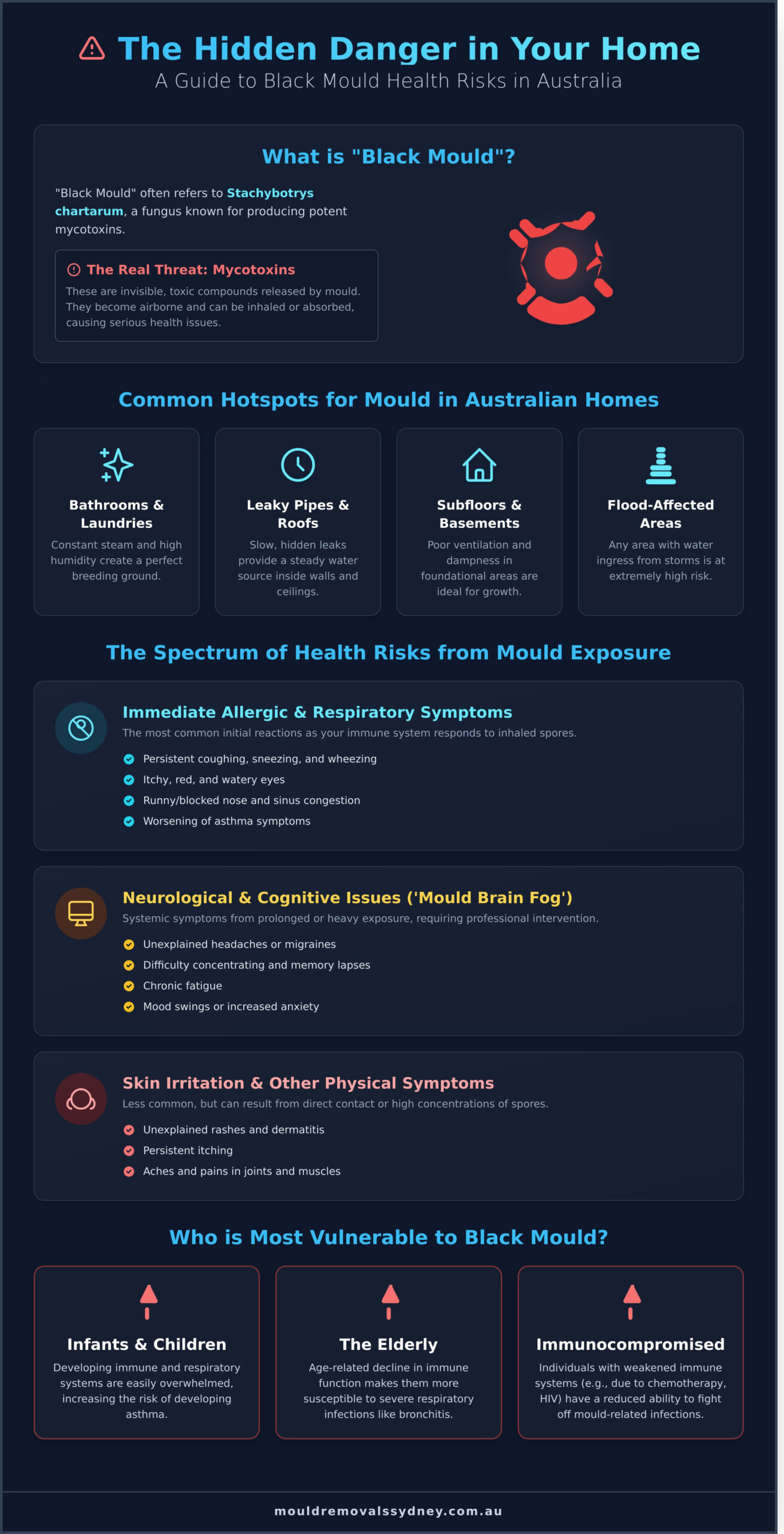 Black Mould Health Risks in Australia: The Dangers You Need to Know - Infographic