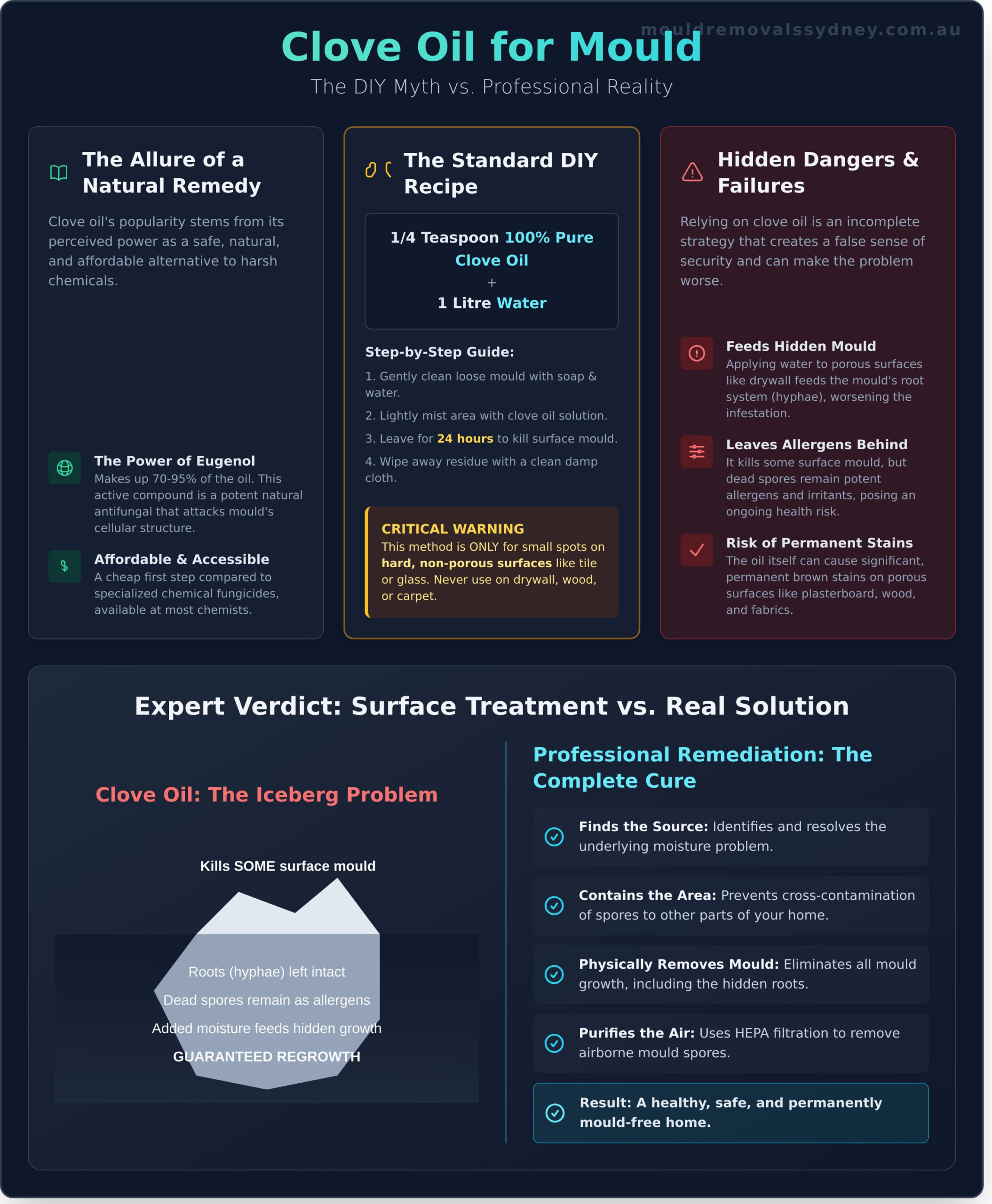 Clove Oil for Mould: Does It Really Work? An Expert’s Verdict - Infographic