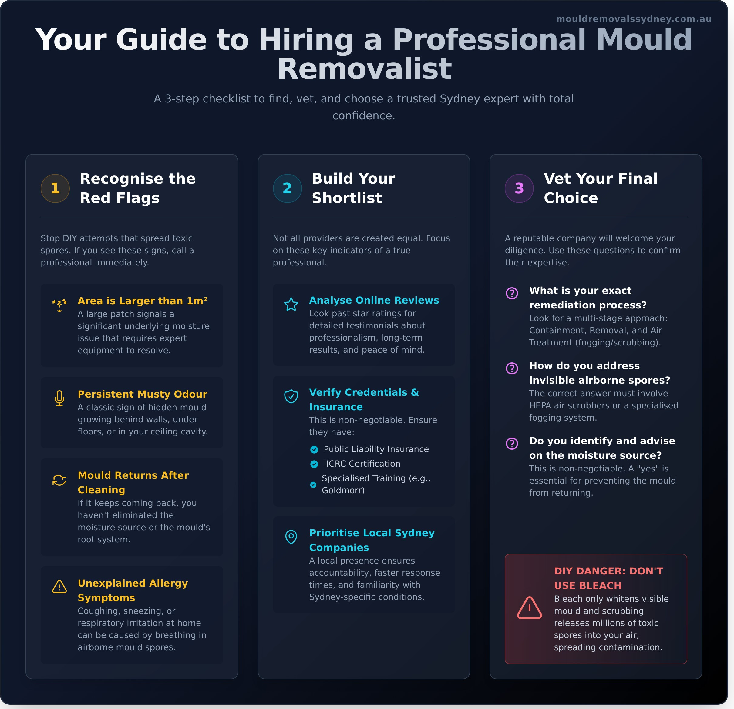Mould Removal Near Me: The Ultimate Checklist for Sydney Homeowners - Infographic