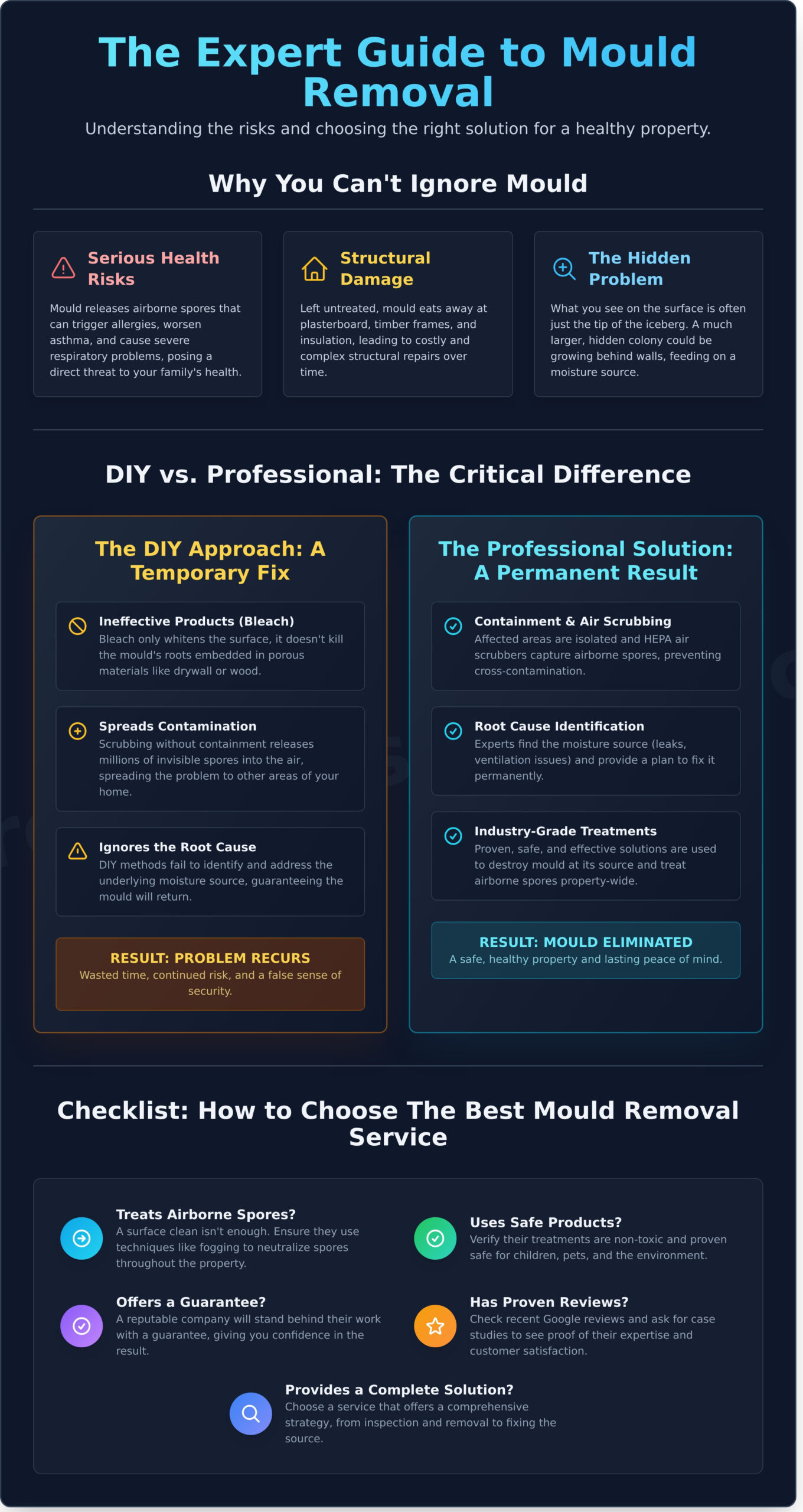 Mould Cleaners Sydney: Your Guide to Professional Mould Removal - Infographic