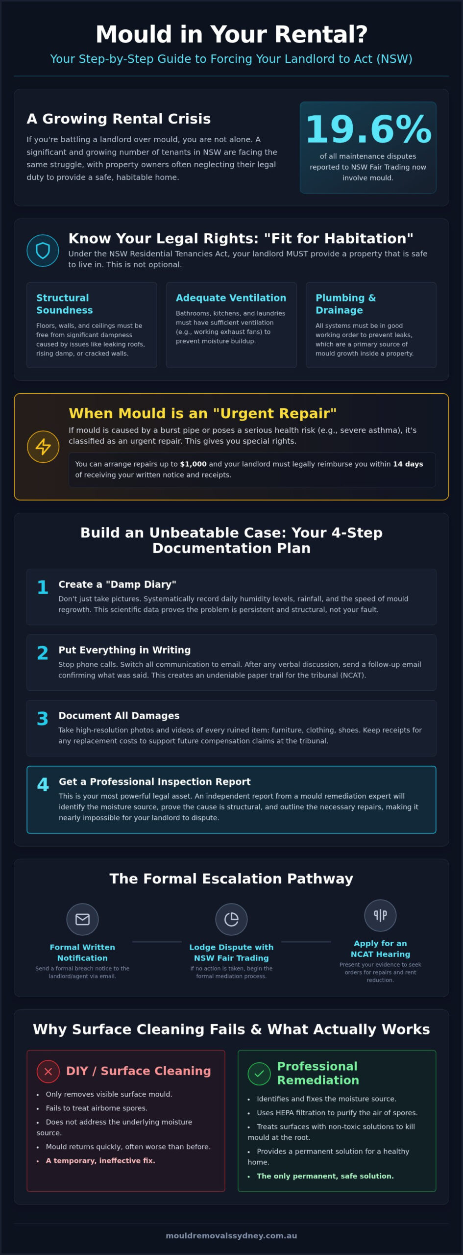 Dealing With a Landlord Who Won't Fix Mould: Your 2026 Sydney Tenant Guide