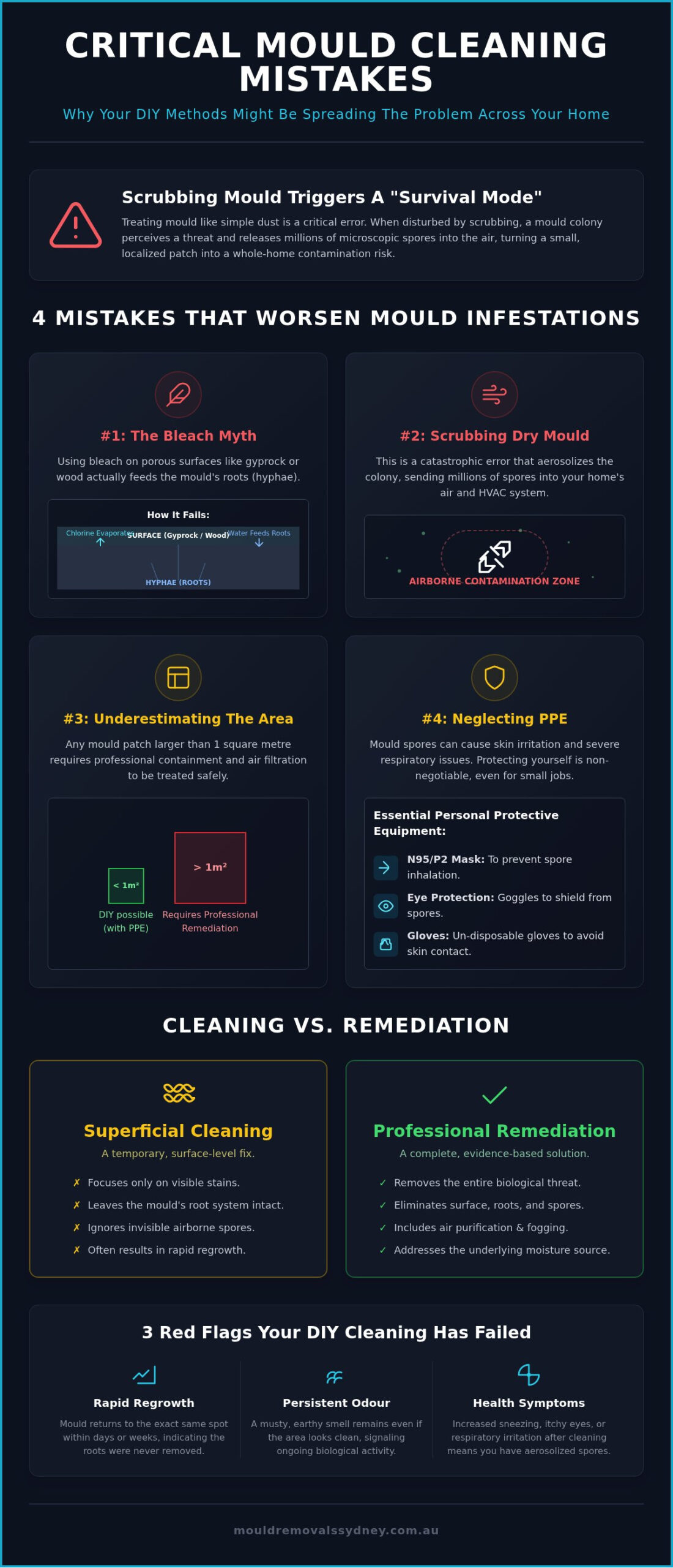 7 Dangerous Mistakes to Avoid When Cleaning Mould in Your Sydney Home