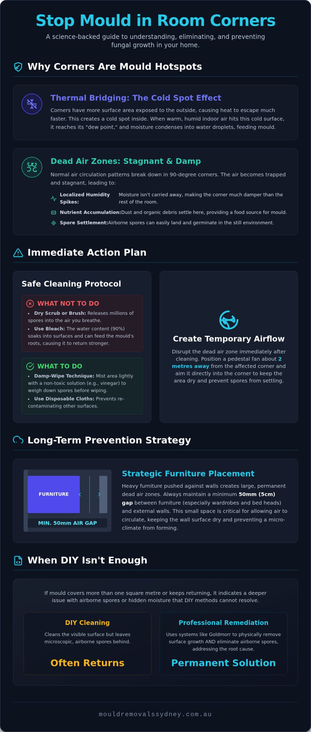 How to Stop Mould Growing in Corners of Room: A Complete Prevention Guide